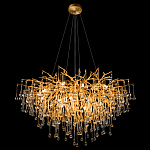 Люстра подвесная с прозрачными стеклянными подвесками в форме капель Диаметр 100 см Droplet Chandelier варинант исполнения - 5 | Loft Concept в Уфе