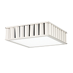 Потолочный светильник квадратный с гофрированным серебрянным абажуром Millennium варинант исполнения - 1 | Loft Concept в Уфе