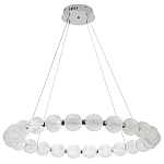 Светодиодная кольцевая люстра с круглыми плафонами Crystal Globule Chandelier Chrome варинант исполнения - 4 | Loft Concept в Уфе