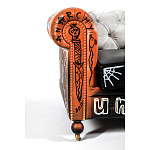 Диван Честерфильд граффити graffiti Orange Sofa натуральная кожа варинант исполнения - 6 | Loft Concept в Уфе