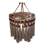 Люстра круглая плетеная с кисточками Walnut Chandelier Tassels Boho Style варинант исполнения - 2 | Loft Concept в Уфе