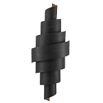 Бра в форме спирали черное с золотой внутренней отделкой Warm Glow варинант исполнения - 2 | Loft Concept в Уфе