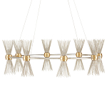 Люстра круглая с фактурными абажурами из тонких металлических палочек Wild Thorns варинант исполнения - 2 | Loft Concept в Уфе