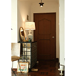 Настольная лампа с принтом на белом тканевом абажуре Roof Garden Lamp варинант исполнения - 8 | Loft Concept в Уфе