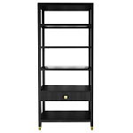 Стеллаж Elsa Dreams Black со стеклянными полками и ящиком варинант исполнения - 7 | Loft Concept в Уфе