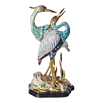 Статуэтка в виде двух птиц из фарфора с бронзовыми элементами Bird of the Garden of Eden варинант исполнения - 2 | Loft Concept в Уфе