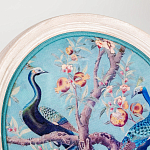 Барный стул из массива бука с изображением птиц и цветов Turquoise Beige Chinoiserie Garden Chair варинант исполнения - 4 | Loft Concept в Уфе