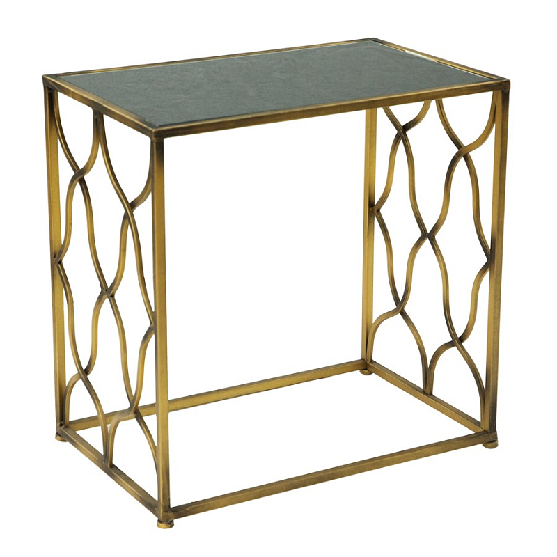 Консоль Golden Broken Rhombuses Золотой Черный в Уфе | Loft Concept 