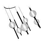 Люстра светодиодная с 6-ю сферическими стеклянными плафонами Splatter варинант исполнения - 4 | Loft Concept в Уфе