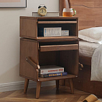 Тумбочка прикроватная деревянная Робот Robot Desk варинант исполнения - 2 | Loft Concept в Уфе