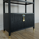 Стеллаж со стеклянными полками Elsa Dreams Black варинант исполнения - 4 | Loft Concept в Уфе