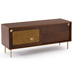 ТВ-тумба из ореха с плетеным декором Eland Wooden Wicker TV Stand варинант исполнения - 1 | Loft Concept в Уфе