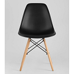 Пластиковый стул на ножках из массива бука Eames Black варинант исполнения - 4 | Loft Concept в Уфе