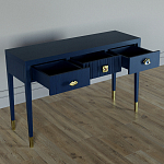 Дизайнерский Письменный стол Elsa Dreams Blue с тремя ящиками варинант исполнения - 4 | Loft Concept в Уфе