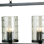 Люстра прямоугольная с 4-мя прозрачными цилиндрическими плафонами  Stamped Cylinders варинант исполнения - 1 | Loft Concept в Уфе