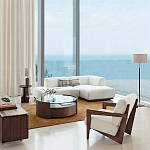 Кресло с обивкой из белого букле Armchair White Boucle варинант исполнения - 5 | Loft Concept в Уфе