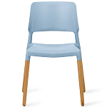 Пластиковый стул на ножках из массива бука Ferret Blue варинант исполнения - 2 | Loft Concept в Уфе