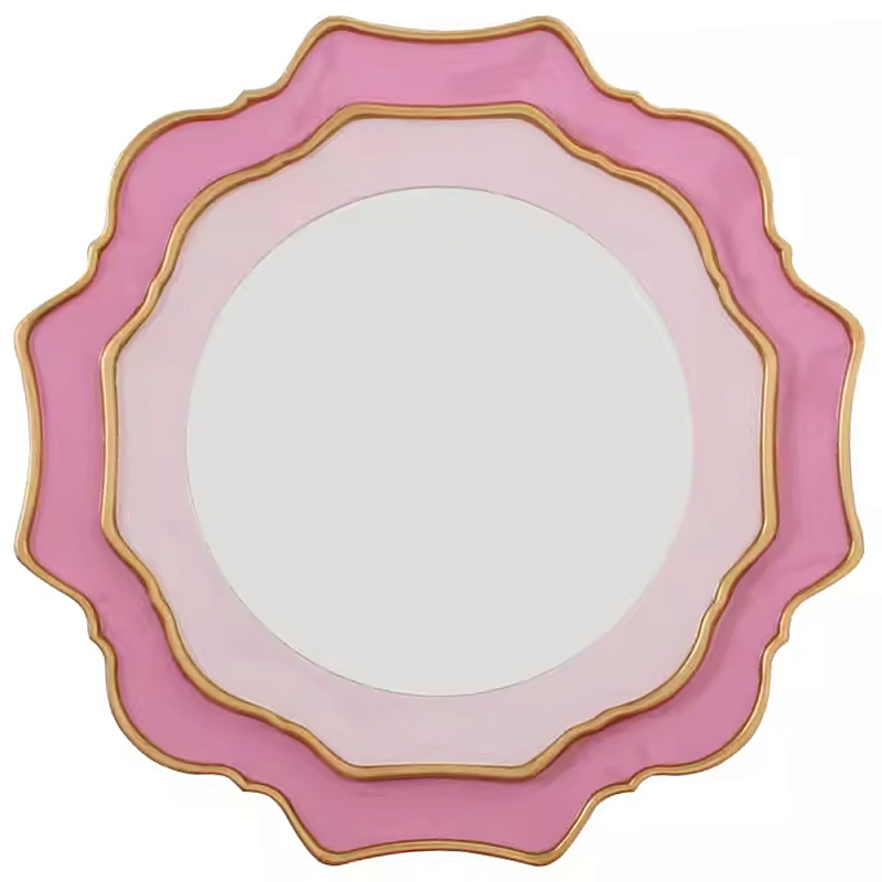 Настенное зеркало Rosine Wall Mirror Розовый Золотой Настенное зеркало Rosine Wall Mirror Розовый Золотой в Уфе | Loft Concept