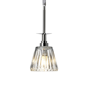 Подвесной светильник хромированного цвета с граненым прозрачным стеклянным плафоном Elstead Lighting