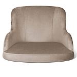 Барный стул со спинкой и подлокотниками на 4-х деревянных ножках Бежевый Велюр Ava Charm варинант исполнения - 2 | Loft Concept в Уфе