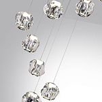 Люстра каскадня с 12-ю прозрачными шарообразными плафонами Bubbles Bocci варинант исполнения - 3 | Loft Concept в Уфе