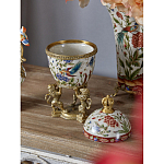 Шкатулка в форме яйца на величественных львах из фарфора с бронзовыми элементами Eden Garden варинант исполнения - 6 | Loft Concept в Уфе