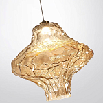 Подвесной светильник с плафоном из фактурного светло-янтарного стекла Light Ensemble варинант исполнения - 9 | Loft Concept в Уфе