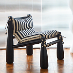 Кресло черно-белое со съемными подушками Celebrity варинант исполнения - 2 | Loft Concept в Уфе