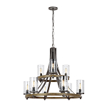 Люстра с цилиндрическим плафонами из толстого волнистого стекла в индустриальном стиле Feiss варинант исполнения - 2 | Loft Concept в Уфе