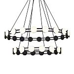 Люстра двухъярусная с круглыми светодиодными источниками света Maxine Light варинант исполнения - 2 | Loft Concept в Уфе