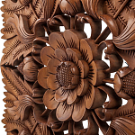 Панно из дерева квадратное Flower Panel With Trees варинант исполнения - 2 | Loft Concept в Уфе