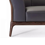 Кресло большое c каркасом из массива дерева Walnut Armchair варинант исполнения - 3 | Loft Concept в Уфе