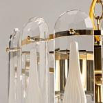 Люстра многоярусная с овальными прозрачными подвесками 28 см Harmonica варинант исполнения - 7 | Loft Concept в Уфе