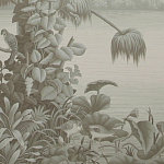 Обои ручная роспись Le Brésil Crystal Grey варинант исполнения - 2 | Loft Concept в Уфе