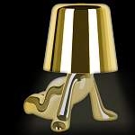 Настольная лампа фигурная цвета золото с гладким абажуром Высота 17 см Sophia варинант исполнения - 1 | Loft Concept в Уфе