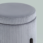 Серо-голубой пуф на черных ножках SANJAY варинант исполнения - 4 | Loft Concept в Уфе