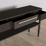 Дизайнерская Консоль с полкой и ящиком Primo Темный орех варинант исполнения - 7 | Loft Concept в Уфе