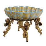 Чаша с орнаментом на бронзовых ножках в виде ангелов Eden Garden варинант исполнения - 2 | Loft Concept в Уфе