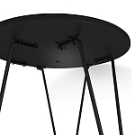 Стол журнальный с круглой столешницей из стекла Gold and Black Marble варинант исполнения - 5 | Loft Concept в Уфе