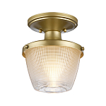 Потолочный светильник для ванных комнат с плафоном из прессованного фактурного стекла Quoizel варинант исполнения - 6 | Loft Concept в Уфе