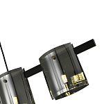 Подвесной светильник светодиодный с 5-ю цилиндрическими плафонами светло-серого цвета из стекла и стали Andrea Сhandelier Grey варинант исполнения - 3 | Loft Concept в Уфе