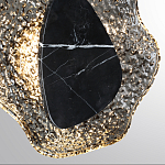 Бра с волнообразным стеклянным плафоном и вставкой из мрамора Liquid Stone варинант исполнения - 16 | Loft Concept в Уфе