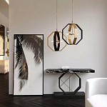 Консоль чёрная с геометрическим основанием Josette варинант исполнения - 2 | Loft Concept в Уфе