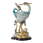 Статуэтка в виде двух птиц из фарфора с бронзовыми элементами Bird of the Garden of Eden варинант исполнения - 1 | Loft Concept в Уфе