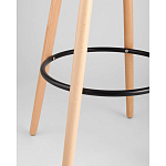 Пластиковый барный стул на ножках из массива бука Eames White варинант исполнения - 4 | Loft Concept в Уфе