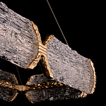 Люстра прямоугольная с текстурным природным рисунком IceFlame варинант исполнения - 3 | Loft Concept в Уфе