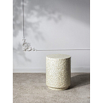 Приставной столик с рисунком из раковин устриц Bone Inlay варинант исполнения - 10 | Loft Concept в Уфе