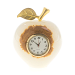 Часы настольные в виде яблока из натурального камня Оникс Stone Clock варинант исполнения - 5 | Loft Concept в Уфе