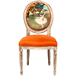 Стул из натурального бука оранжевое с цветным принтом Impressionism in Color варинант исполнения - 1 | Loft Concept в Уфе