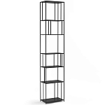 Высокий стеллаж из металла Menzie High Metal Rack Black варинант исполнения - 1 | Loft Concept в Уфе